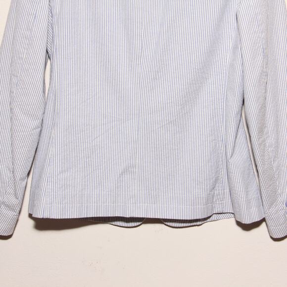 Vintage LL Bean Striped Blazer Jacket Size 12 Cotton Blend - Picture 8 of 11